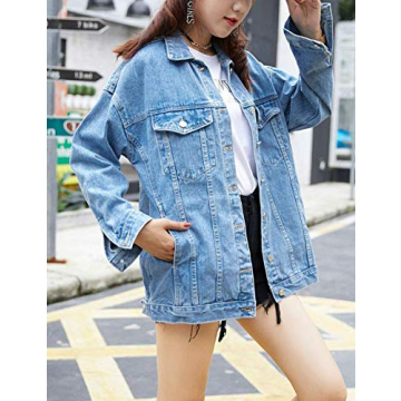 Shop Omoone Women's Oversized Denim Jacket for All Sizes
