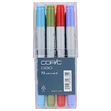Copic I72B Ciao Markers Set B, 72-Piece