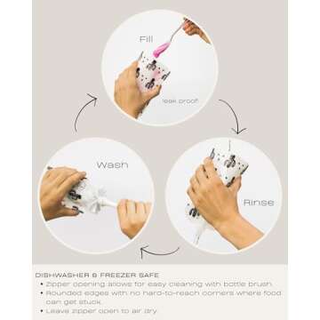 Hippypotamus Reusable Baby Food Pouches - 12 Pack