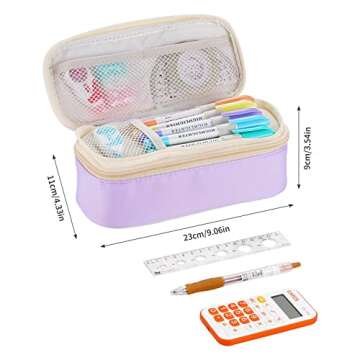 Dugio Big Pencil Case Large Capacity Pencil Bag with Zipper Pencil Pouch for Girls Boys Kids Adults ...