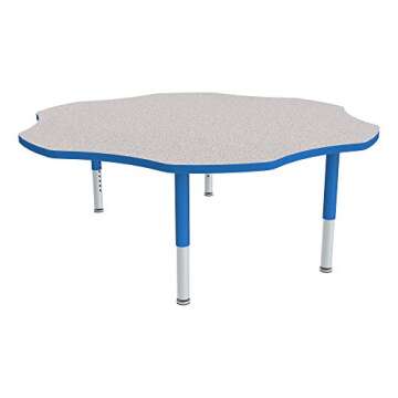 Sprogs Adjustable Height Mobile Classroom Activity Table for Preschools, Flower Preschool Activity T...