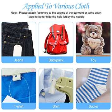 Zonon 3000 Pieces Tagging Gun Fasteners for Clothing Standard Label Gun Price Tagging Barbs Plastic Garment Refills(2 Inch,Clear)