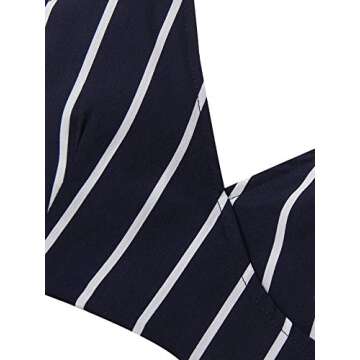 Summer Striped 2 Piece Outfit - MakeMeChic Women's Navy Cami