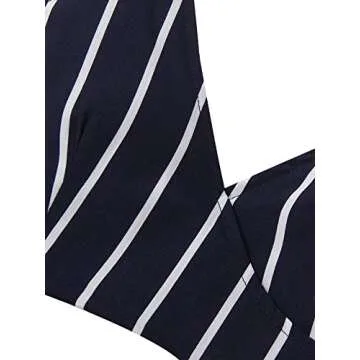Summer Striped 2 Piece Outfit - MakeMeChic Women's Navy Cami