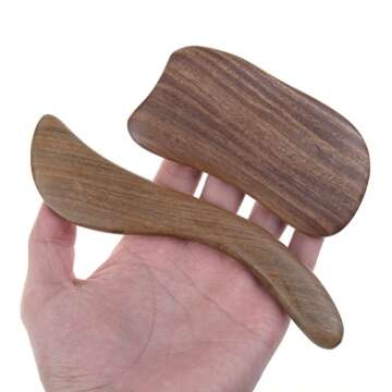 Ujuuu Gua Sha Scraping Massage Tool Kit Professional Medical Grade Tool Reduce head, Neck and Muscle Pain, Professional Physical Therapy Tool, Pack of 2