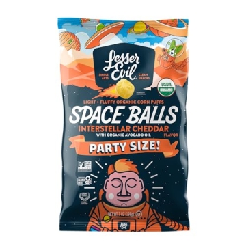 LesserEvil Interstellar Cheddar Space Balls - Healthy Snack