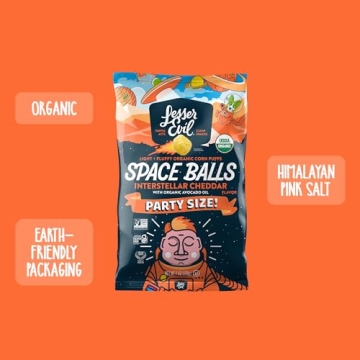 LesserEvil Interstellar Cheddar Space Balls - Healthy Snack