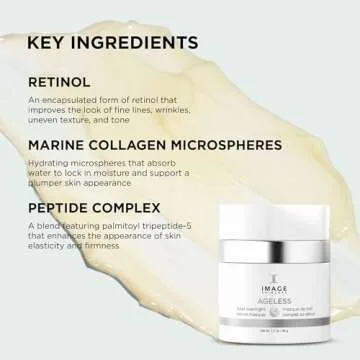 IMAGE Skincare, AGELESS Total Overnight Retinol Masque, Facial Mask for Firming with Marine Collagen and Peptides, 1.7 oz