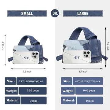 Purses For Women Trendy Mini Purse Cute Purses Mini Bags For Women Denim Top Handle Clutch Handbag Best Gift For Teen Girl