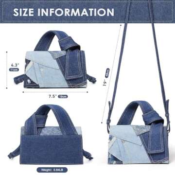 Purses For Women Trendy Mini Purse Cute Purses Mini Bags For Women Denim Top Handle Clutch Handbag Best Gift For Teen Girl