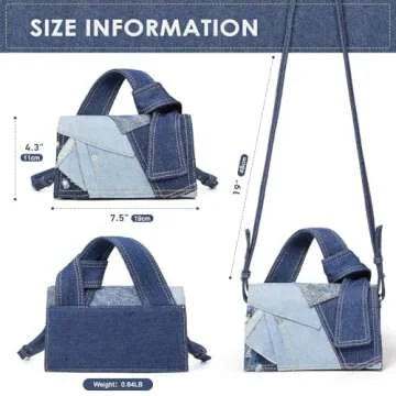 Purses For Women Trendy Mini Purse Cute Purses Mini Bags For Women Denim Top Handle Clutch Handbag Best Gift For Teen Girl