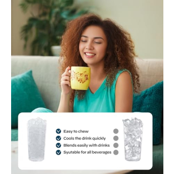 Nugget Ice Makers Countertop, Pellet Ice Machine with Self-Cleaning Function, Nugget Ice Machine Produces 33 lbs of Chewable Ice in 24 Hours, Sonic Ice Maker Perfect for Home Kitchens Party Camping