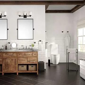 Elevate Towel Ring Holder in Matte Black for Modern Bathrooms