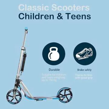 LEEYV Adult Scooter - Lightweight, Foldable, Adjustable Heights