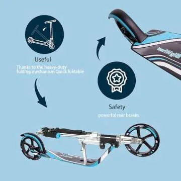 LEEYV Adult Scooter - Lightweight, Foldable, Adjustable Heights