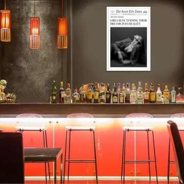 Generic Retro Girls Busy Turning'Their Dreams To Reality Posters Black And White Newspaper Wall Art Magazine Thought Hot Girl Painting For Home Bedroom Dorm Wall Decor 12x16in Unframed