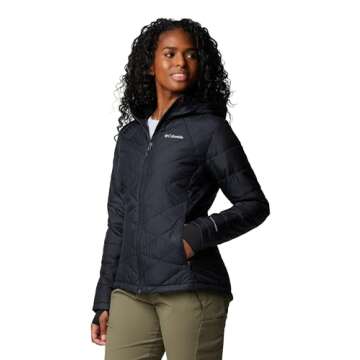 Columbia Women's Heavenly Hooded Jacket - Black, 2X Plus