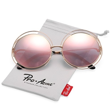 Pro Acme Women's Stylish Oversized Round Sunglasses