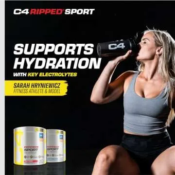 C4 Ripped Sport Pre Workout Powder Arctic Snow Cone - NSF Certified for Sport + Sugar Free Preworkout Energy Supplement for Men & Women - 135mg Caffeine + Weight Loss - 30 Servings