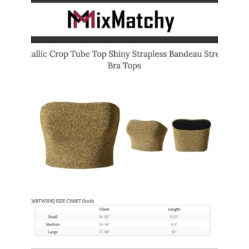 Shiny Strapless Bandeau Crop Top for Festivals