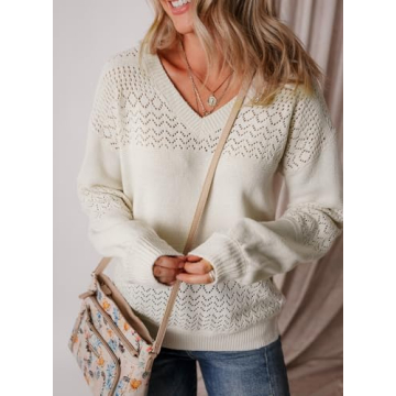 SHEWIN Crochet Sweater for Women - Lightweight & Stylish
