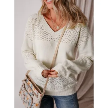SHEWIN Crochet Sweater for Women - Lightweight & Stylish