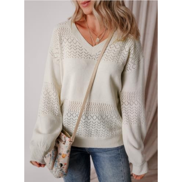 SHEWIN Crochet Sweater for Women - Lightweight & Stylish