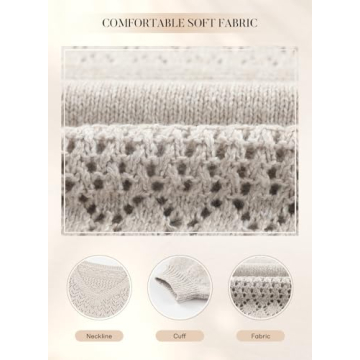 SHEWIN Crochet Sweater for Women - Lightweight & Stylish