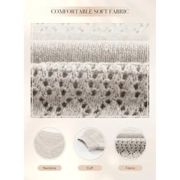 SHEWIN Crochet Sweater for Women - Lightweight & Stylish