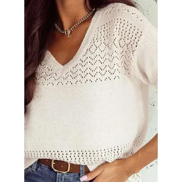 SHEWIN Crochet Sweater for Women - Lightweight & Stylish