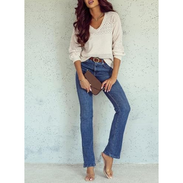 SHEWIN Crochet Sweater for Women - Lightweight & Stylish