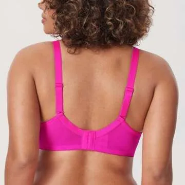 DELIMIRA Women's Lace Bra Plus Size Full Coverage Underwire Sexy Unlined Bras