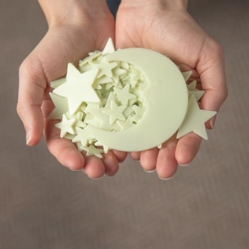Happy Hippo Glow in the Dark Stars for Ceiling with Moon