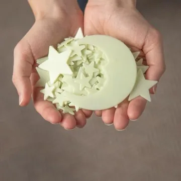 Happy Hippo Glow in the Dark Stars for Ceiling with Moon