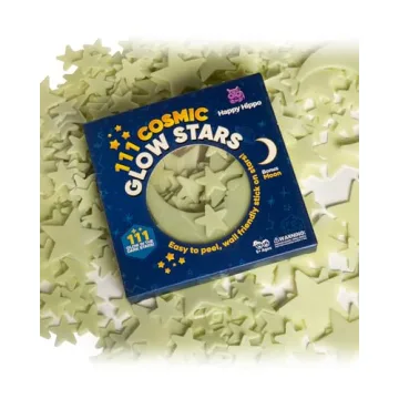 Happy Hippo Glow in the Dark Stars for Ceiling with Moon