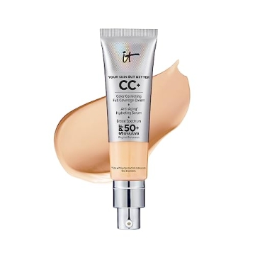 IT Cosmetics Your Skin But Better CC+ Cream - Light Medium, Full-Coverage Foundation with SPF 50+