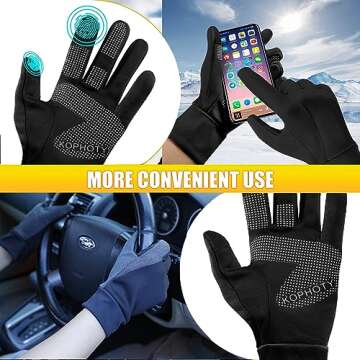 Touchscreen Winter Gloves for Women and Men, Warm Water Resistant Windproof Thermal Gloves for Drivi...