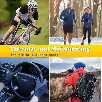Touchscreen Winter Gloves for Women and Men, Warm Water Resistant Windproof Thermal Gloves for Driving Running Cycling Phone Texting Outdoor Hiking in Cold Weather Stocking Stuffer for Men (Black,M)
