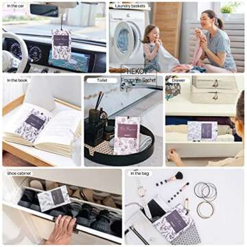 HEKOY Scented Sachets - Long Lasting Home Fragrance Bags