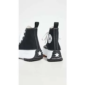 Converse Run Star Hike Hi Sneakers, Black/White/Gum, 6 US Women/4.5 US Men