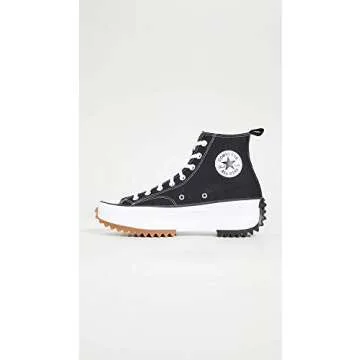 Converse Run Star Hike Hi Sneakers, Black/White/Gum, 6 US Women/4.5 US Men