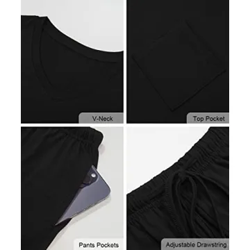 Stylish RUBZOOF Women's Pajamas Set for Summer Comfort