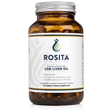 Rosita Extra Virgin Cod Liver Oil Softgels for Omega 3