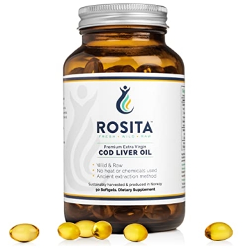Rosita Extra Virgin Cod Liver Oil Softgels for Omega 3