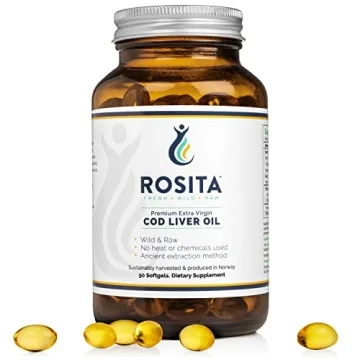 Rosita Extra Virgin Cod Liver Oil Softgels for Omega 3