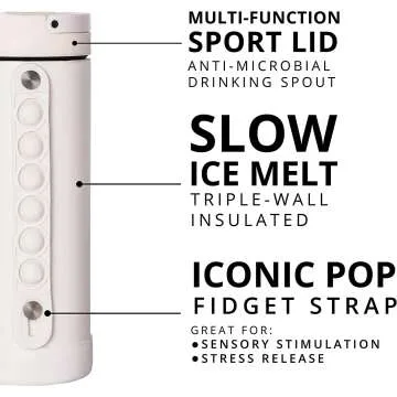 Fidget Pop Water Bottle for Kids - Fun & Functional