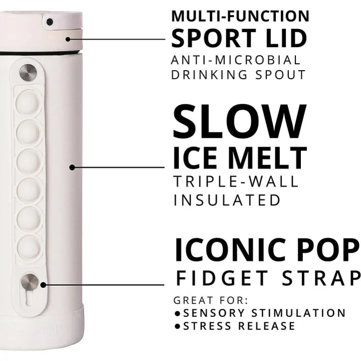 Fidget Pop Water Bottle for Kids - Fun & Functional