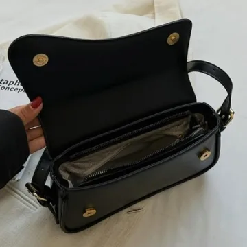 Chic Retro Vegan Leather Shoulder Bag for Women 2024