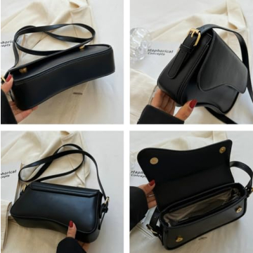 Chic Retro Vegan Leather Shoulder Bag for Women 2024