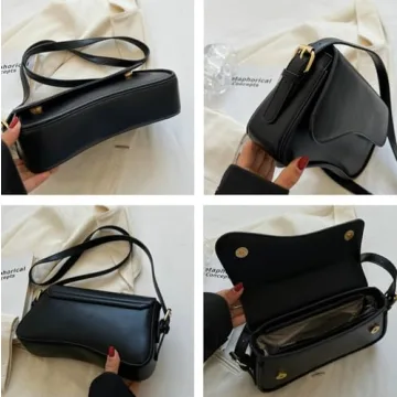 Chic Retro Vegan Leather Shoulder Bag for Women 2024
